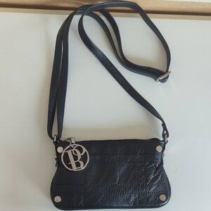 Bolzano Black Leather Crossbody Bag